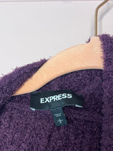 Load image into Gallery viewer, Large Express Purple Cardigan Sweater
