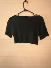 Load image into Gallery viewer, Small Urban Outfitters Black Ribbed Cropped Top
