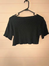 Load image into Gallery viewer, Small Urban Outfitters Black Ribbed Cropped Top
