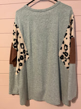 Load image into Gallery viewer, Large Staccato Gray Leopard Soft Long Sleeve Shirt
