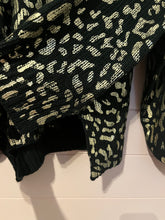 Load image into Gallery viewer, S/M NWT ANDTHEWHY Black &amp; Gold Leopard Sweater
