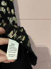 Load image into Gallery viewer, S/M NWT ANDTHEWHY Black &amp; Gold Leopard Sweater
