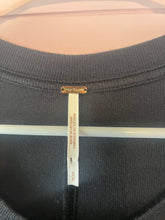 Load image into Gallery viewer, Small Free People Black Boho Cinched Waist Flowy Top

