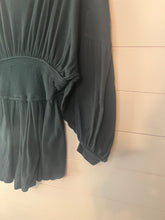 Load image into Gallery viewer, Small Free People Black Boho Cinched Waist Flowy Top
