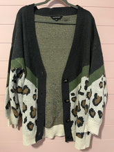 Load image into Gallery viewer, 3X Davi &amp; Dani Plus Size Leopard Sweater Cardigan
