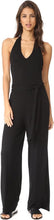 Load image into Gallery viewer, Size 10 BB Dakota Black Roselle Halter Top Jumpsuit
