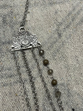 Load image into Gallery viewer, Long Silver &amp; Brown Western Layered Necklace
