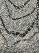 Load image into Gallery viewer, Long Silver &amp; Brown Western Layered Necklace
