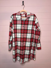 Load image into Gallery viewer, Large Matchstick Plaid Flannel Button Down Dress
