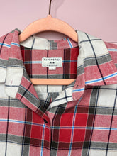 Load image into Gallery viewer, Large Matchstick Plaid Flannel Button Down Dress
