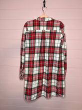 Load image into Gallery viewer, Large Matchstick Plaid Flannel Button Down Dress
