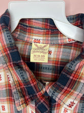 Load image into Gallery viewer, Medium Cotton Faded Glory Tribal Print Plaid Flannel Button Up Shirt
