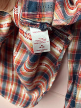 Load image into Gallery viewer, Medium Cotton Faded Glory Tribal Print Plaid Flannel Button Up Shirt
