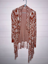 Load image into Gallery viewer, Large Cato Western Fringe Cardigan
