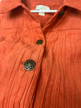 Load image into Gallery viewer, Large Christopher &amp; Banks Orange Button Up Top
