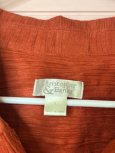 Load image into Gallery viewer, Large Christopher &amp; Banks Orange Button Up Top
