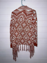 Load image into Gallery viewer, Large Cato Western Fringe Cardigan
