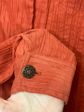Load image into Gallery viewer, Large Christopher &amp; Banks Orange Button Up Top
