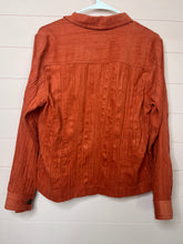 Load image into Gallery viewer, Large Christopher &amp; Banks Orange Button Up Top
