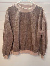Load image into Gallery viewer, Medium Listicle Dusty Pink Fuzzy Sweatshirt

