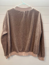 Load image into Gallery viewer, Medium Listicle Dusty Pink Fuzzy Sweatshirt
