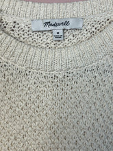 Load image into Gallery viewer, Medium Madewell Cream Sweater Knit Flutter Sleeve Top
