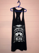 Load image into Gallery viewer, Medium Zion Rootswear Black Johnny Cash Graphic Tank
