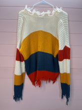 Load image into Gallery viewer, Large Runway Fringe V-Neck Sweater
