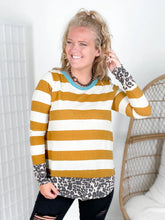 Load image into Gallery viewer, Medium Impressions Stripe Leopard Top
