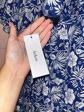 Load image into Gallery viewer, Large NWT Aakaa Blue White Floral Sun Dress
