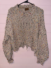 Load image into Gallery viewer, Small POL Chunky Knit Distressed Cropped Sweater
