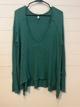 Load image into Gallery viewer, Small Free People Waffle Knit Distressed Tunic Top
