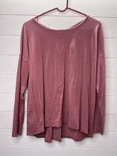 Load image into Gallery viewer, Medium/ Large Lululemon Back Into It Long Sleeve So Merlot Top
