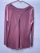 Load image into Gallery viewer, Medium/ Large Lululemon Back Into It Long Sleeve So Merlot Top
