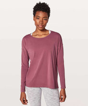 Load image into Gallery viewer, Medium/ Large Lululemon Back Into It Long Sleeve So Merlot Top
