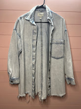 Load image into Gallery viewer, Medium Forever 21 Denim Distressed Button Up Shacket
