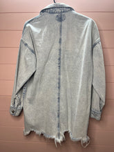 Load image into Gallery viewer, Medium Forever 21 Denim Distressed Button Up Shacket
