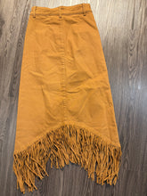 Load image into Gallery viewer, XS Denim Fringe Western Skirt
