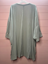 Load image into Gallery viewer, XL Love Fire Sage Green Embroidered Plus Size Boho Kimono
