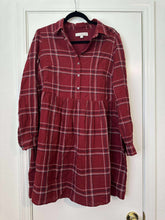 Load image into Gallery viewer, Large Loft Plaid Floral Dress
