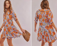 XS Free People NWOT Floral Boho Shift Dress