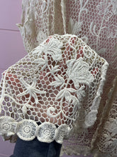 Load image into Gallery viewer, XS/S Boho Ivory Crochet Kimono Vest
