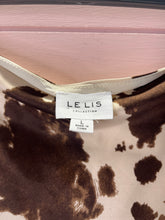Load image into Gallery viewer, Large Le Lis Cow Print Satin Mini Skirt
