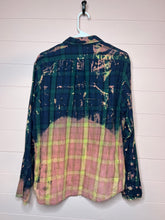 Load image into Gallery viewer, Large Old Navy Slim Fit Bleached Plaid Flannel
