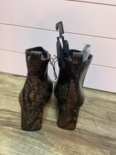 Load image into Gallery viewer, Size 11 NWT Time &amp; Tru Snake Print Block Heel Booties
