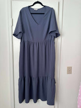 Load image into Gallery viewer, 2X Terra Sky Blue Ruffle Dress
