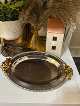 Load image into Gallery viewer, Oneida Silver Vintage Oval Ropes and Bows" Pattern Serving Tray
