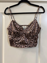 Load image into Gallery viewer, Large Thirty/ Thirty La Leopard Print Bustier Crop Top
