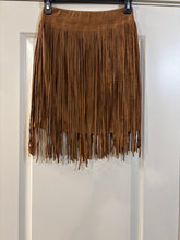 Load image into Gallery viewer, S/M Fornia NWT Suede Fringe Skirt
