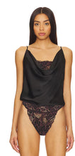 Load image into Gallery viewer, XS Free People Intimately NWT Black Pink Lace Double Date Layer Body Suit
